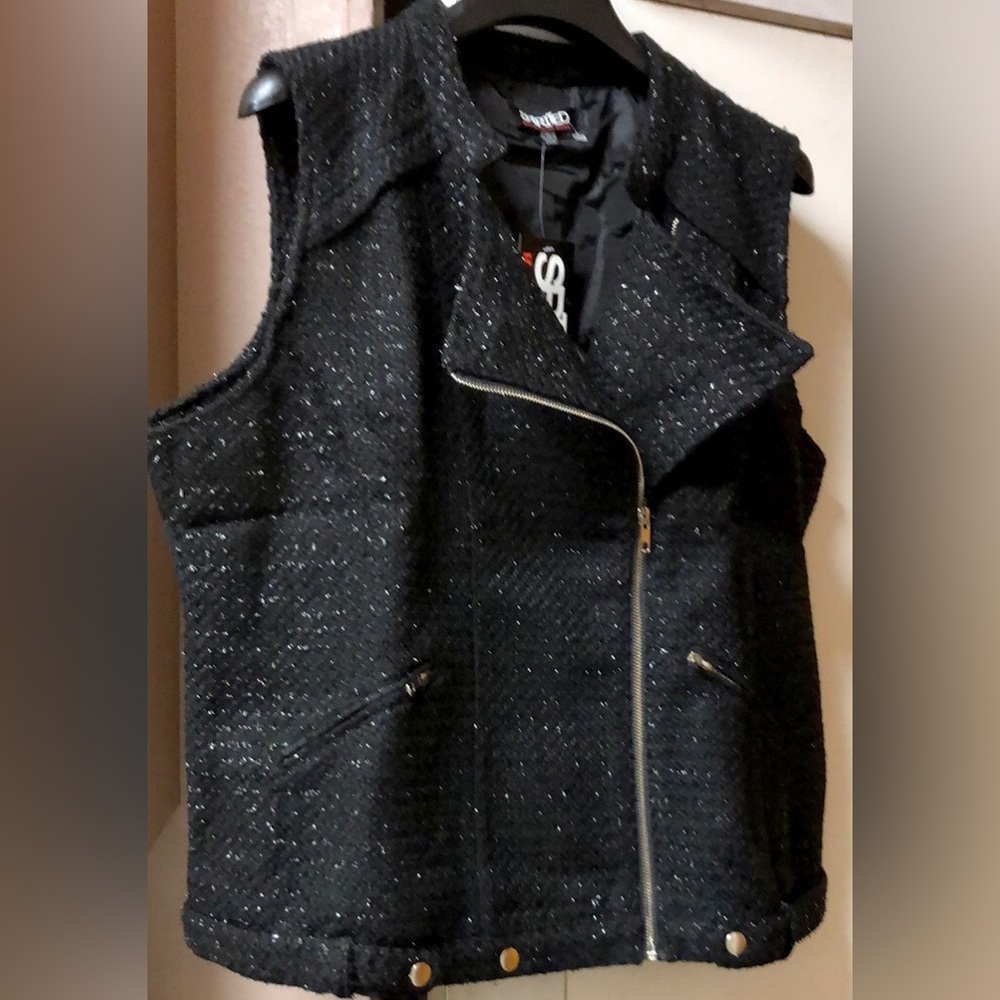 Randolph Duke “SPIRITED” Tweed Look Motorcycle Vest Asymmetrical NWT! - Picture 3 of 9